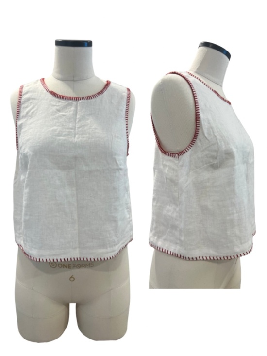 C&C California Tops - NEW C&C California Linen Button Back Sleeveless Top Sz 6